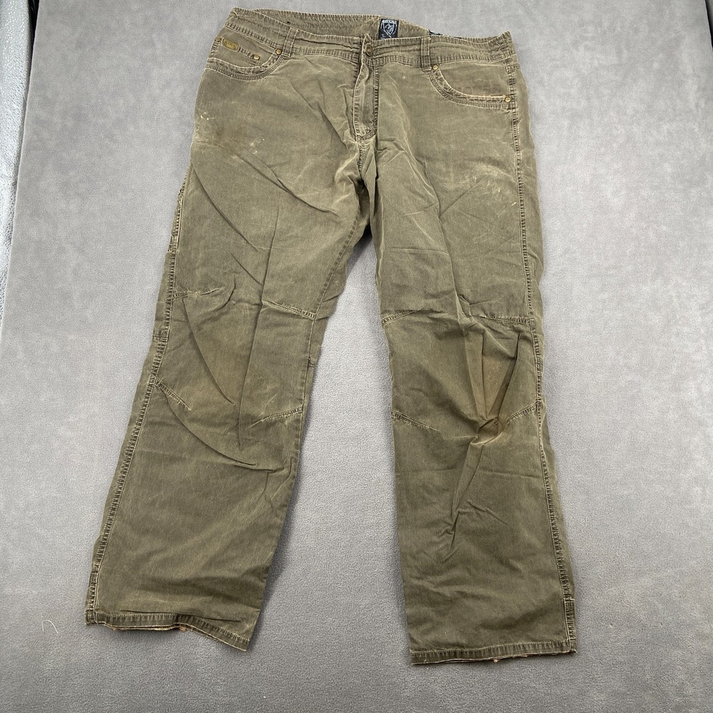 Vintage Kuhl Born In The Mountains Revolvr Carpenter Pants Men 40x32 Olive Green
